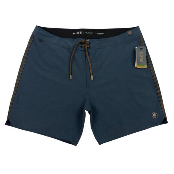 Huckberry Roark Passage Boardshorts 38 Blue 17” Hemp Blend Surf Swim Trunks NWT - Picture 1 of 12